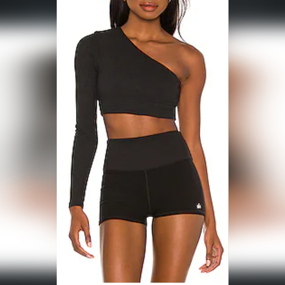 Alo Yoga Body Wave Crop Long Sleeve Top euc Size Large